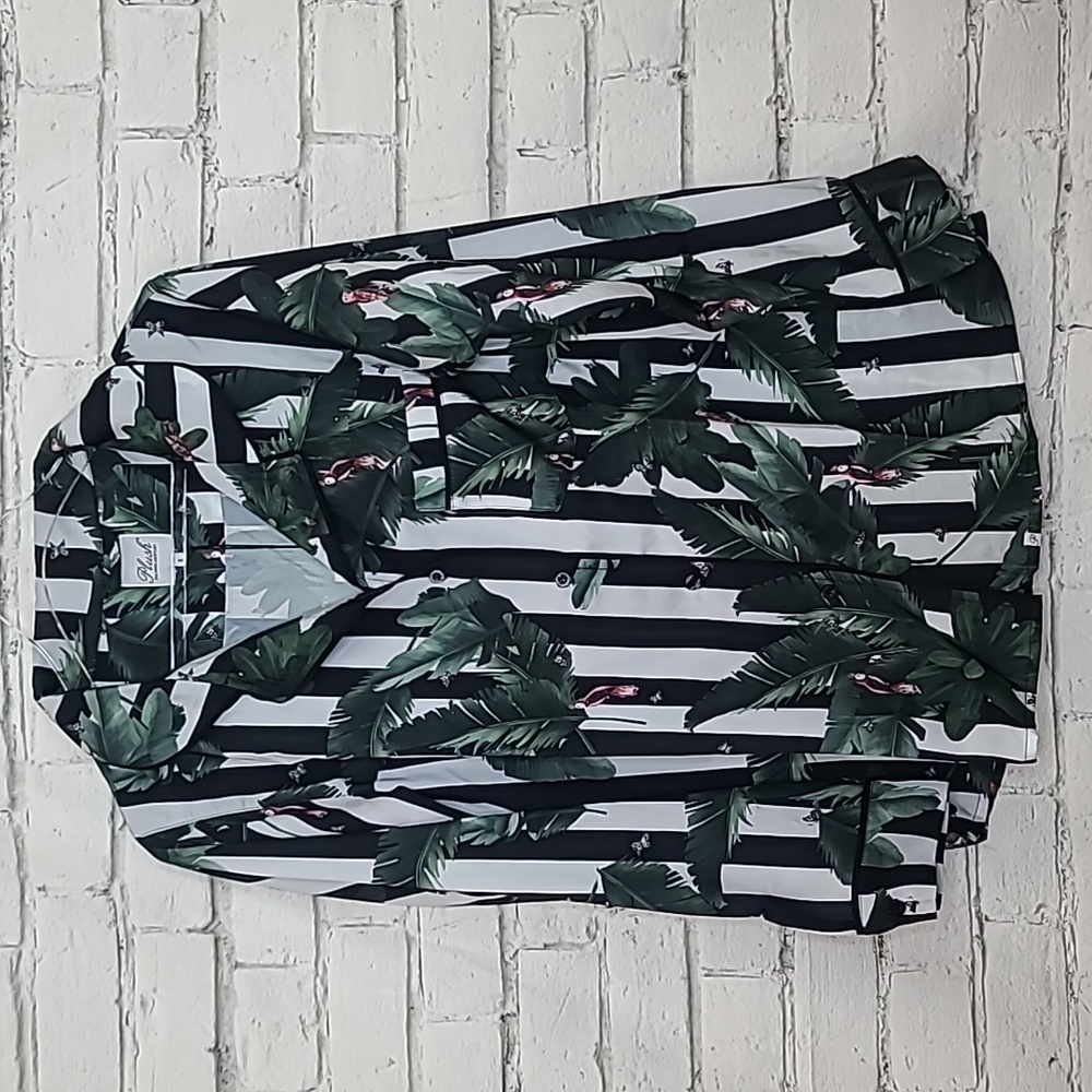 Revolve Plush Silky Stripe Jungle Pajama Set - NVR WORN - Picture 5 of 16